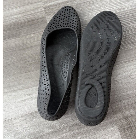 OKABASHI Samantha Black Ballet Flats Size 8 - Picture 5 of 7